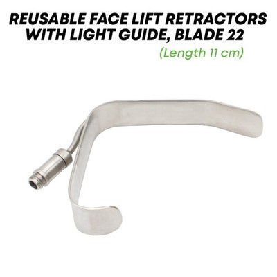 Face Lift Retractors with Light Guide Plastic Surgery Instruments 11cm Length