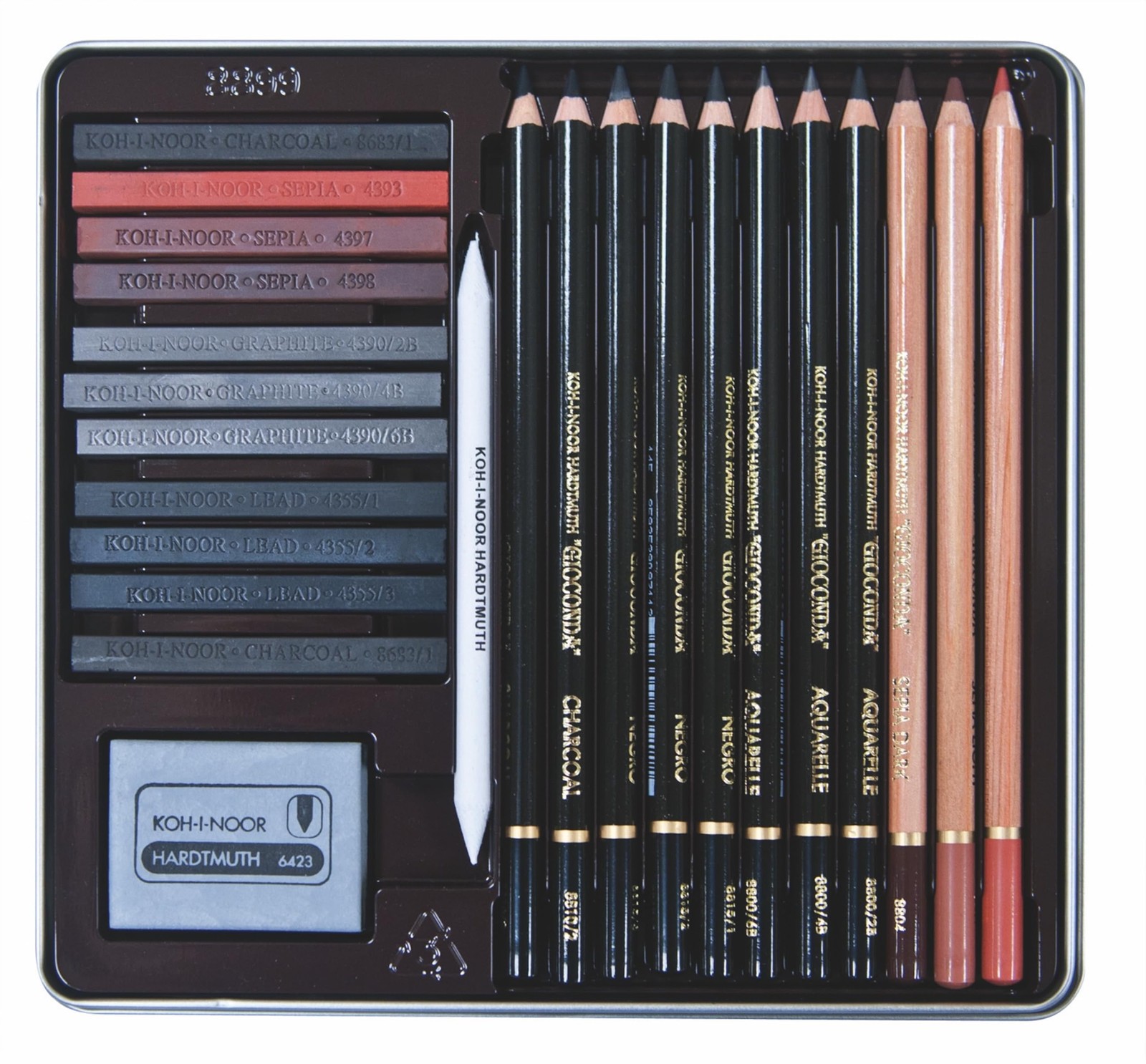 Koh-I-Noor Gioconda 24-Piece Artist Set, Packed in Tin (8899)
