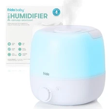 Frida Baby 3-in-1 Cool Mist Humidifier for Large Rooms, Top Fill, Nightlight