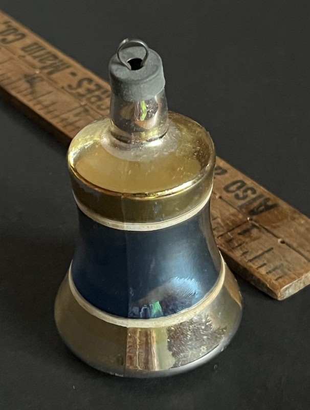 Vintage Mercury glass Christmas tree ornament: Bell