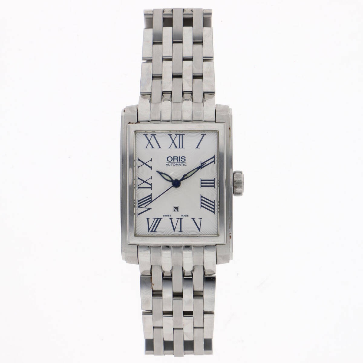 ORIS 32-47341 Rectangular Date Silver Dial Stainl… - image 8