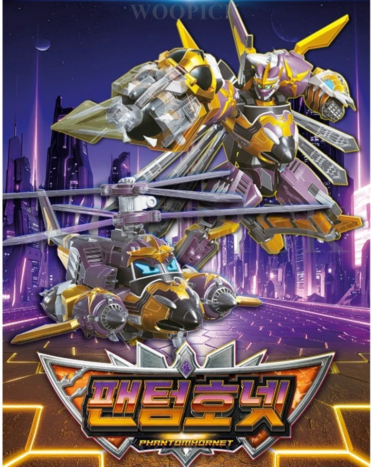 Metal Cardbot W Season3 PANTHOM HORNET Transformer Robot Helicopter Toy 2025 - Image 2 of 4