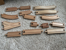 Thomas  Friends Brio Compatible Wooden Train Track Lot Of 15