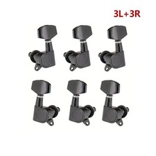 3L 3R Inline Guitar Machine Heads String Tuning Pegs Tuners Keys Tuners Black