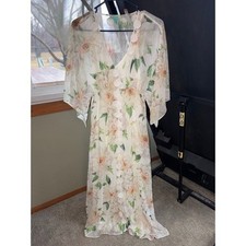 Farm Rio Dahlia Floral Maxi Dress Flowy Women's Size XS