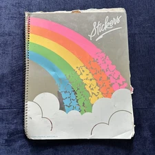 Vintage 80’s 90’s Sticker Book Folder With 100’s Of Misc Stickers