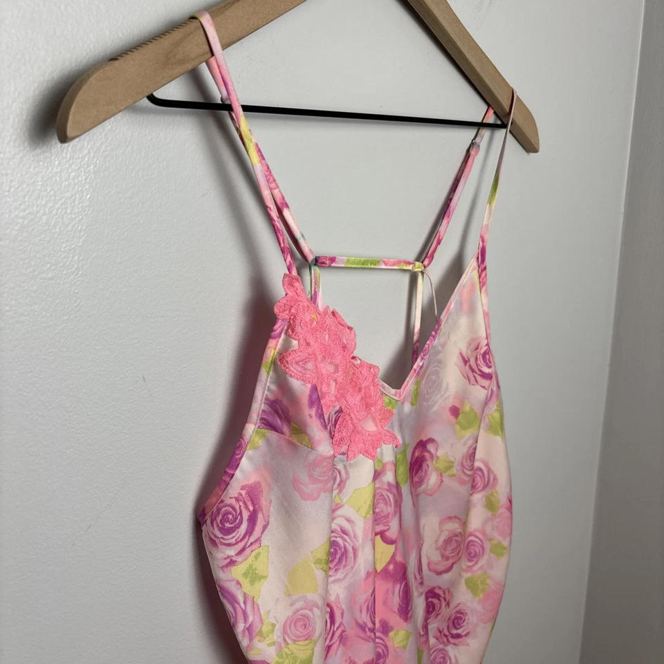 Betsey Johnson Intimates Para Mujer XS Encaje-Detalle Recorte-Espalda Satén Chemise Slip Foto 2 de 4