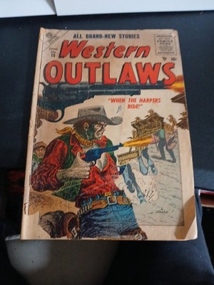 Western Outlaws #15 1956-Atla-''Rustler's Moon'' by Angelo Torres-Stan Lee stor...
