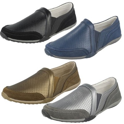 Down To Earth flache Damen-Slipper aus Leder   F8R0423