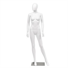 Female Mannequin Egghead Plastic Full Body Dress Form Display
