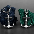 Titanium Steel Boutique Viking Pirate Necklacs Anchor Retro Men Pendant Jewelry