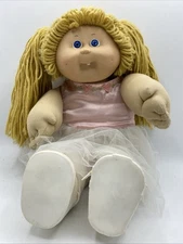 Cabbage Patch Kids Doll 1978-1983 Signed Blonde Hair Blue Eyes Single Tooth