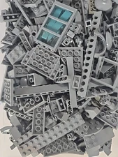 LEGO Bulk LOT of Legos 1 lb. Parts Pieces Bricks Dark Grey Gray Star Wars Castle