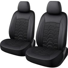 Memory Foam Leather Car Seat Covers, Breathable Air Cool Mesh Front Seat