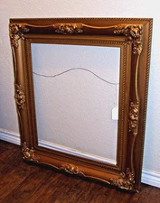 ORNATE GOLD GILT WOOD LOUIS PICTURE FRAME 33x29 FITS 24x20 CANVAS SIZE