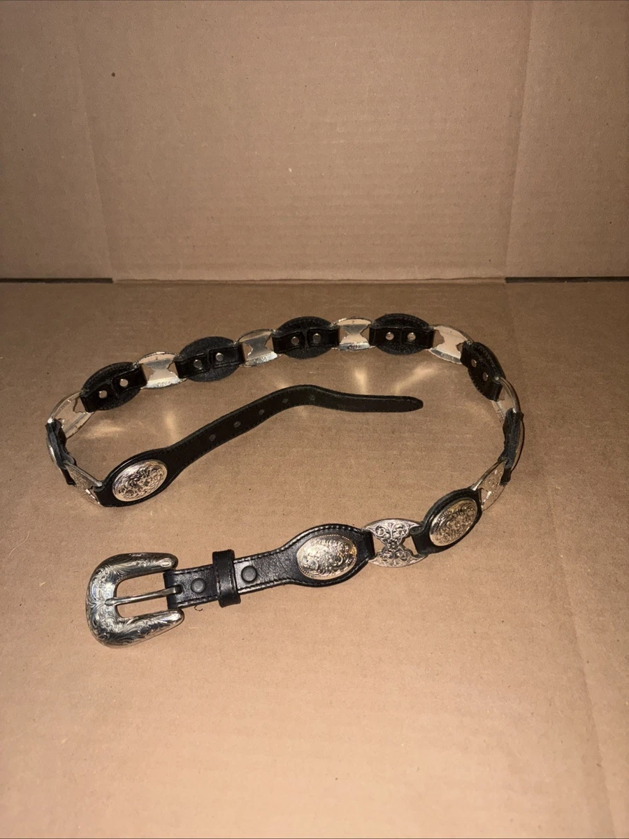 Vintage Tony Lama Black Leather Conch Belt Size 32 USA 5293L Western 1996 Tony Lama | Accessories | Tony Lama Black Silver 996 Concho  main image 4