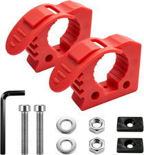 2PCS Quick Release Rubber Clamp for Panel Mounts Shovel Holder Red