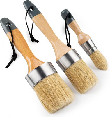 #ad Chalk Paint Brushes 3 Pack Wax Brush Set round Paint Brush Use with All Paints $22.18