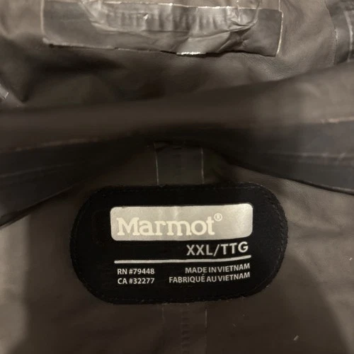 Marmot Minimalist Gore-Tex Rain Jacket Men’s Size  XXL- Black Hooded 2XL Used image 10