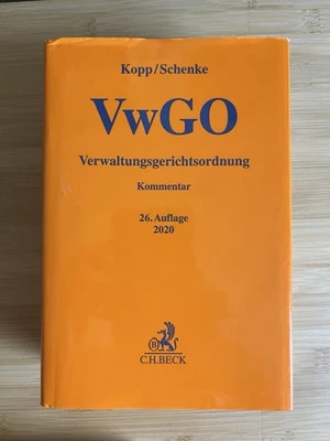 Kopp/Schenke VwGO Kommentar Verwaltungsgerichtsordnung 26. Auflage 2020 - Bild 1 von 4