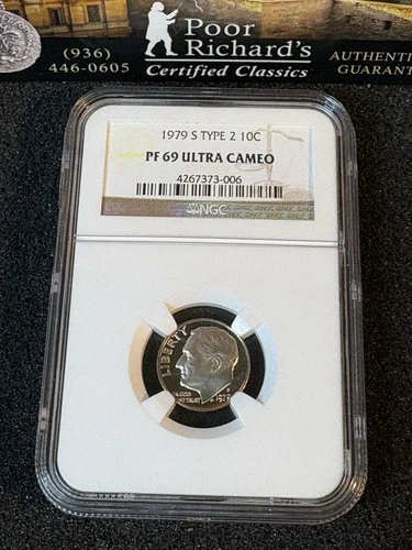 Photo of a 1979-S Roosevelt Dime Proof from an eBay listing that sold on Jul 16, 2026