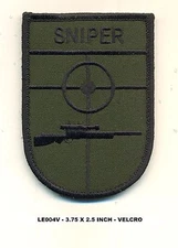 SNIPER OLIVE DRAB VEL-KRO PATCH - LE004V