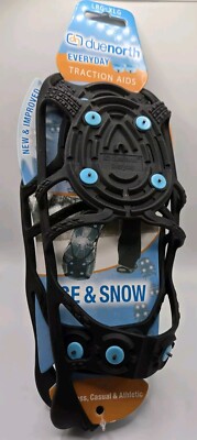 Due North Ice Snow Shoe Traction Aids Grippers NO SLIP Size L/XL Everyday Spikes