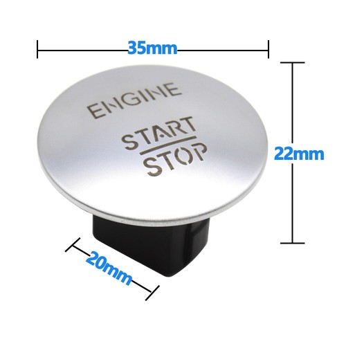 Pulsante Start/Stop Engine Accensione Messa in Moto Keyless per MERCEDES -SILVER - Foto 6 di 7