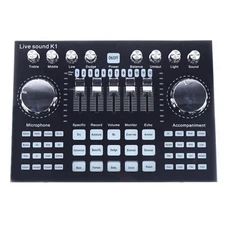 Digital USB Bluetooth Live Sound Card Audio DJ Mixer Mixing Console Amplifier