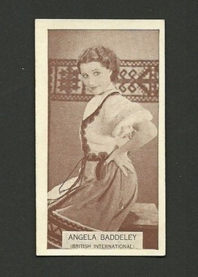 Angela Baddeley 96 Vintage Estrella De Cine Tarjeta De Cigarrillos De 1934 Mira Ebay