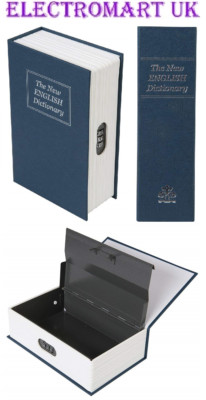 ENGLISCH WÖRTERBUCH BUCH 3-STELLIG ZAHLENSCHLOSS SAFE SICHERHEIT GELDKASSETTE
