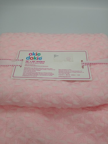 Coperta coniglietto Okie Dokie 2012 lavorata a maglia bordo raso rosa grazie cielo per bambine - Foto 4 di 5