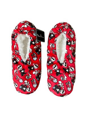 Fuzzy Unisex The Nightmare Before Christmas Holiday Slipper Socks, 1 Pair - NEW