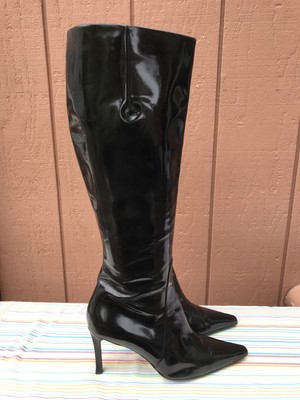 burberry patent leather boots