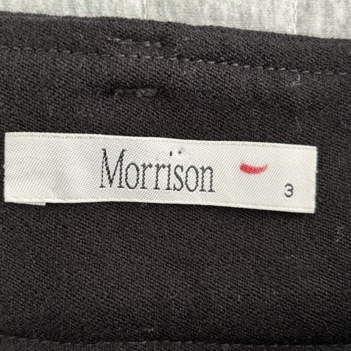 Morrison Womens Stretch Wool High Waist Bootcut Ankle Pants Black 25 inch Leg 3 - Picture 10 of 12