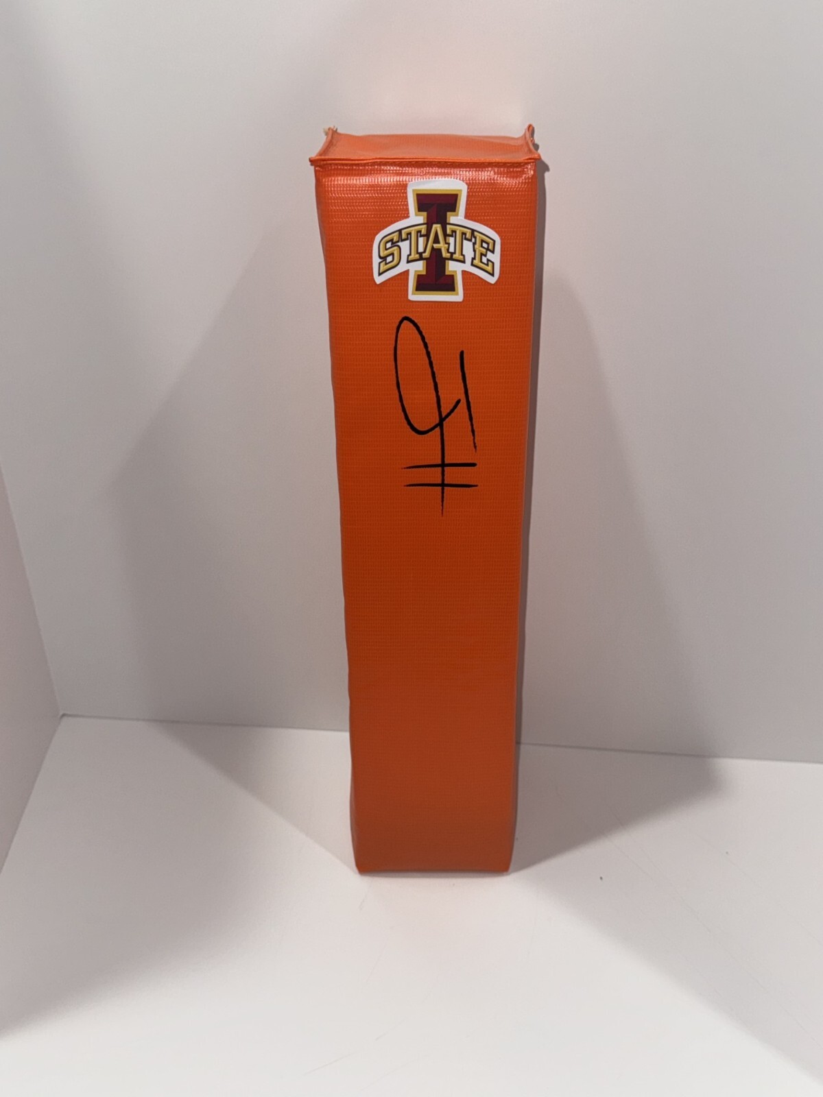 JAYDEN HIGGINS SIGNED IOWA ST. CYCLONES TOUCHDOWN PYLON PROOF STATE JSA COA