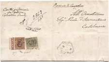 Regno di Umberto I - Storia Postale: #48+63.