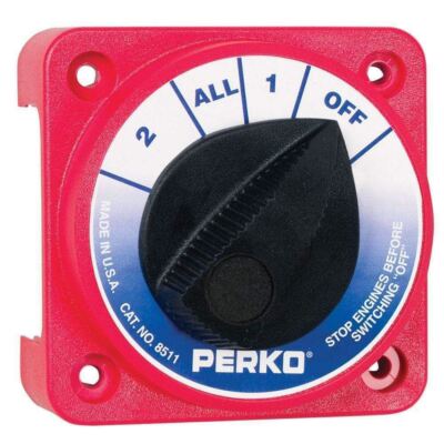 Perko Compact Medium-Duty Battery Selector Switch w/o Key Lock #8511DP