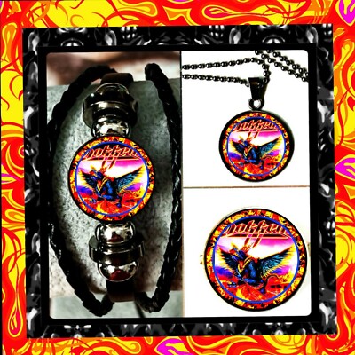DOKKEN 2025 TOUR HEAVEN COMES DOWN SET  LEATHERBRACELETS NECKLACE PIN   