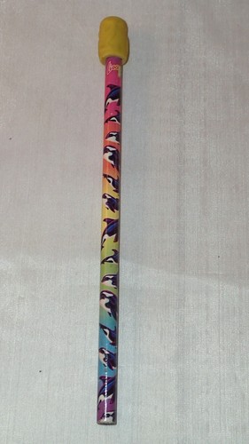 RARE Vintage Lisa Frank PENCIL PRINTS ORCA WHALE ERASER STAMP Unsharpened LFI - Picture 5 of 23