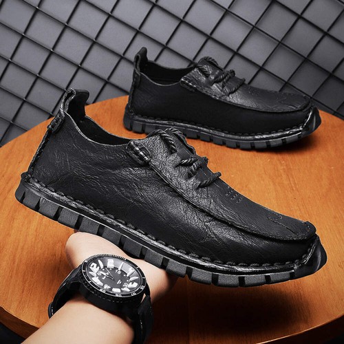 Outdoor Sports Anti-slip Lace-up Soft Bottom Men's Casual Leather Shoes - Picture 2 of 64