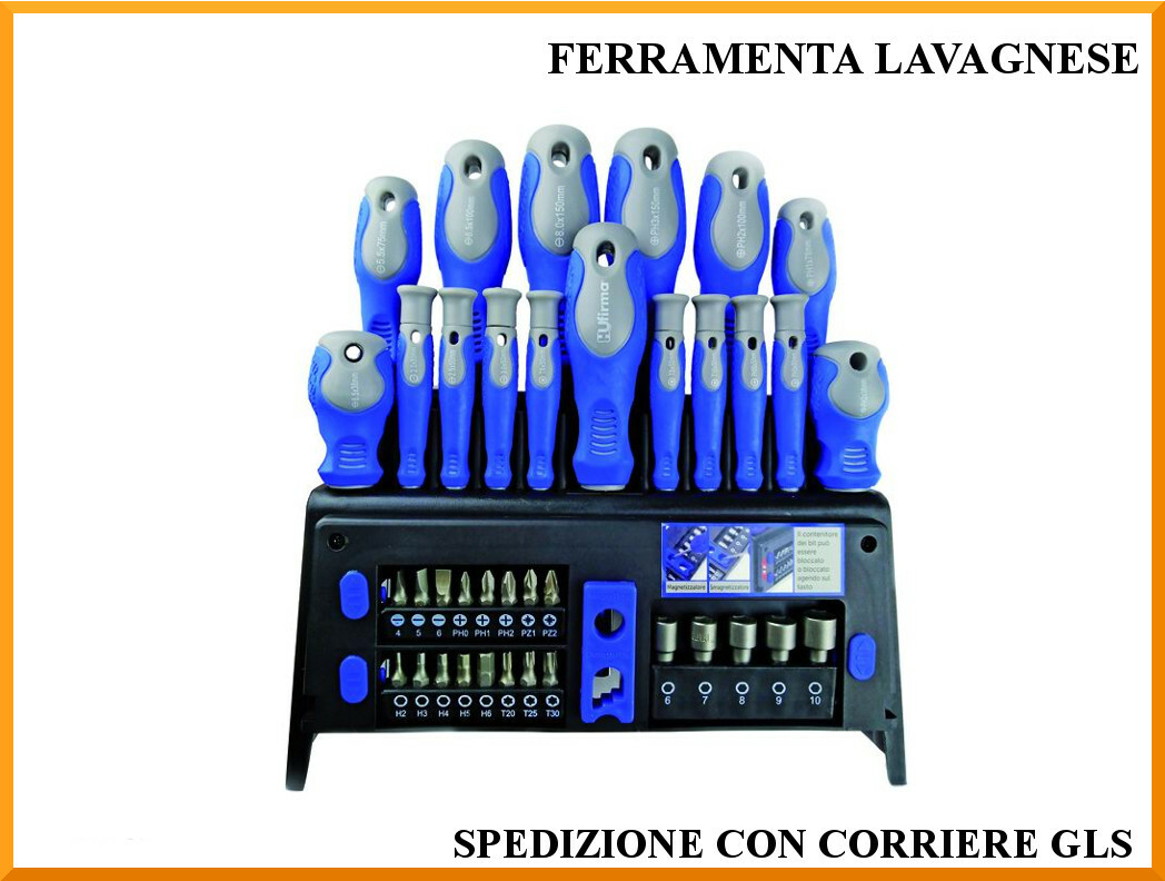 Set Cacciaviti 39 Pezzi HU Firma - Acciaio Cr-V e S2 Professionali
