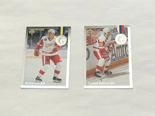 1992-93 UD Euro-Stars(lot of 2) E9 Nicklas Lidstrom E10 Vladimir Konstantinov