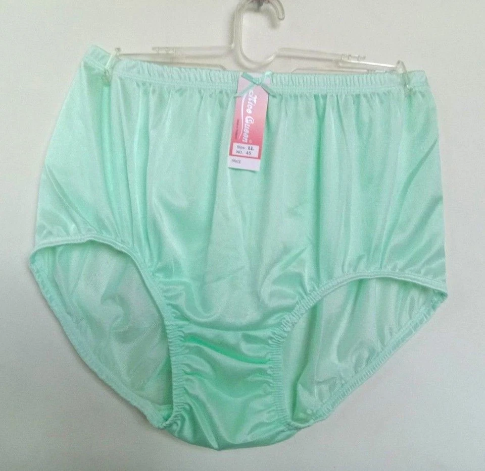 x6 Bragas sedosas de nailon vintage para mujer Bragas Calzoncillos altos Ropa interior Sissy Talla LL Foto 4 de 4