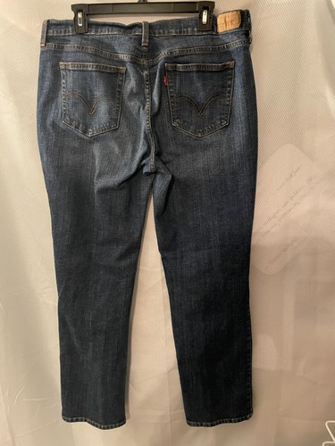 Levis 505 Womens Jeans Medium Blue Wash Straight Leg Size 14M - Picture 3 of 5