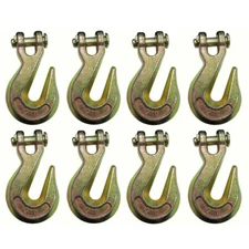8 G70 3/8" Clevis Grab Hooks for Wrecker Tow Chain Flatbed Trailer Tie-Down