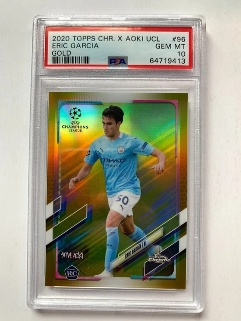 ERIC GARCIA #96 2020-21 TOPPS CHROME STEVE AOKI - GOLD /50 POP 1 RC PSA 10
