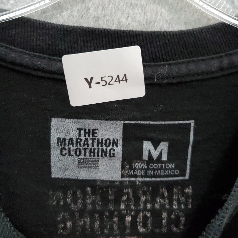 The Marathon Clothing Men T-Shirt Medium Black Logo Spellout Short Sleeve Tee - Image 4 of 4