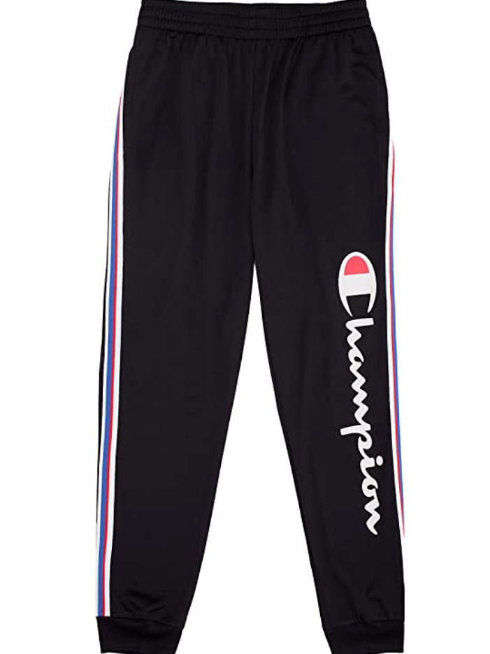 Champion Heritage Iconic Track Pants Athletic Jogger Kids Sweatpants S Black