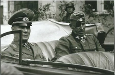 German WW II  Photo  ---  Erwin Rommel  +  Paul Hausser 